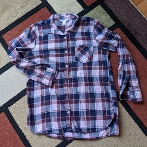 COPY - Pink/ Blue flannel classic tunic